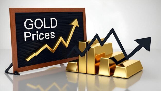 Chart displaying the current gold prices in India for 22K, 24K, and 18K gold per gram, with additional columns showing prices for 8 grams, 10 grams, and 100 grams. Includes a map of major Indian cities with their respective gold prices.