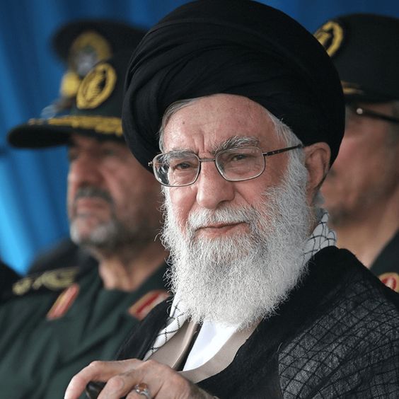 Portrait of Ayatollah Ali Khamenei, Iran’s Supreme Leader, highlighting his influence on Iranian politics and foreign policy.