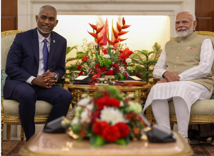 "Maldivian President Solih welcomes Indian tourists, extending an invitation to PM Modi for a state visit."