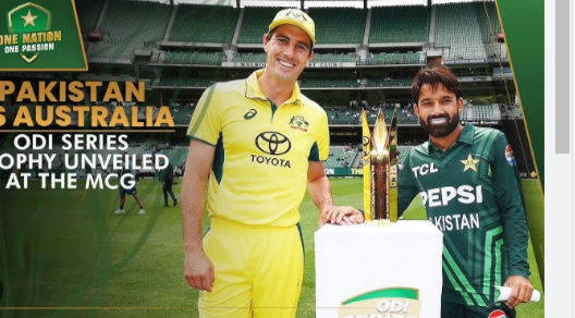 Pakistan and Australia cricket teams in action during a match